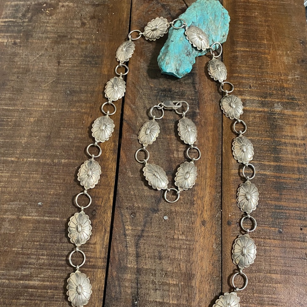 Vintage Native American custom honcho necklace & bracelet